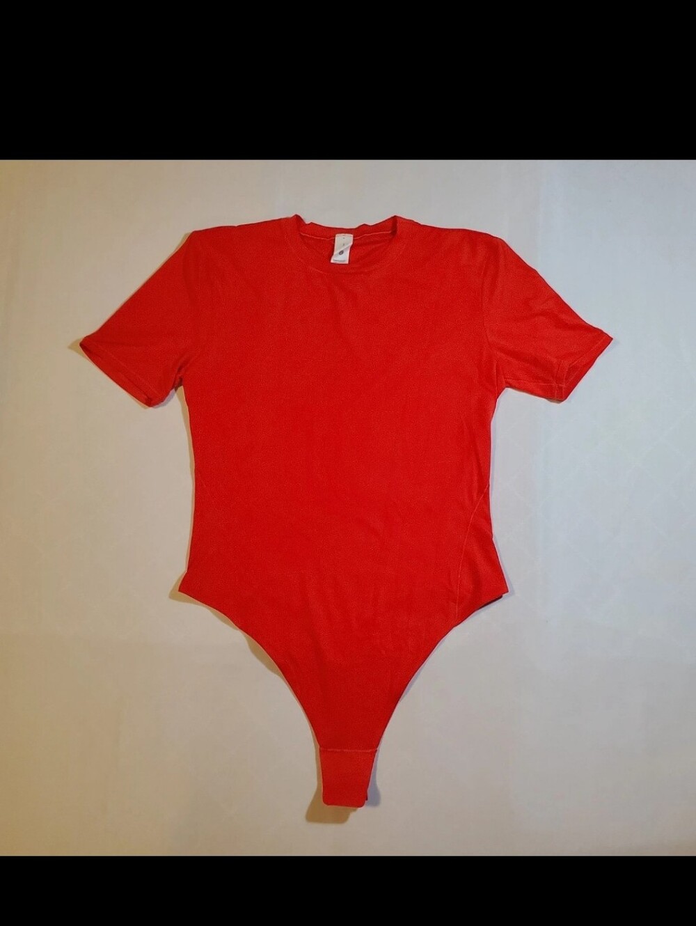 Lululemon Wundermost Bodysuit Womens Small Red Short Sleeve Mock Neck Jump Suit